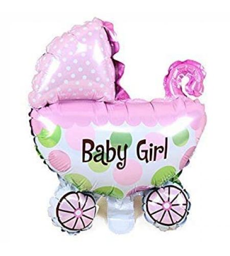 Baby Girl Cradle Foil Balloon