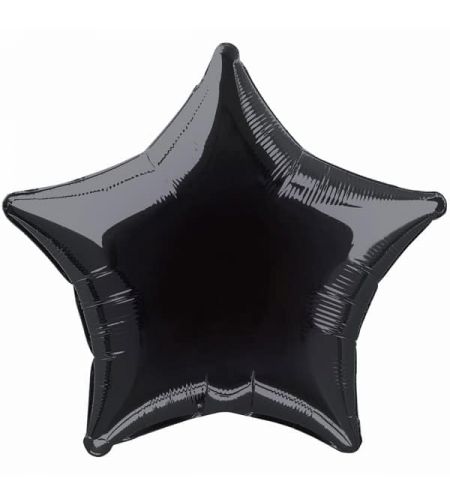 Black Star Foil Balloon - 16 Inches - Pack Of 5