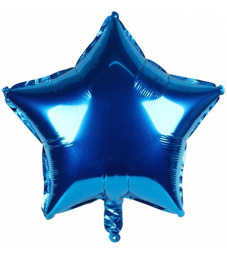 Dark Blue Star Foil Balloon - 16 Inches - Pack Of 10