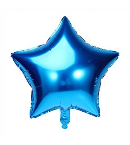 Dark Blue Star Foil Balloon - 16 Inches - Pack Of 5