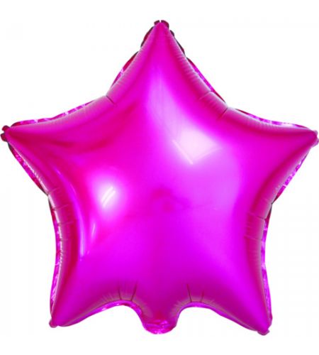 Dark Pink Star Foil Balloon - 16 Inches - Pack Of 5