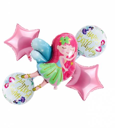 Fairy Foil Balloon Set Of 5 Pcs