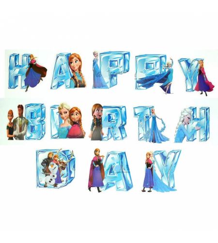 Frozen Happy Birthday Banner