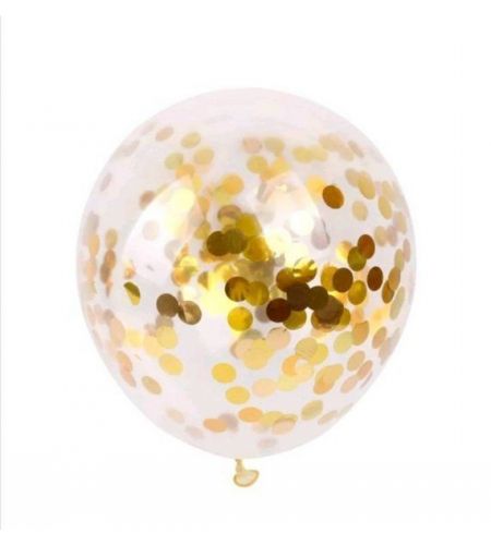 Gold Confetti Balloons - Pack Of 20 Pcs