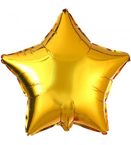 Gold Star Foil Balloon - 16 Inches - Pack Of 10