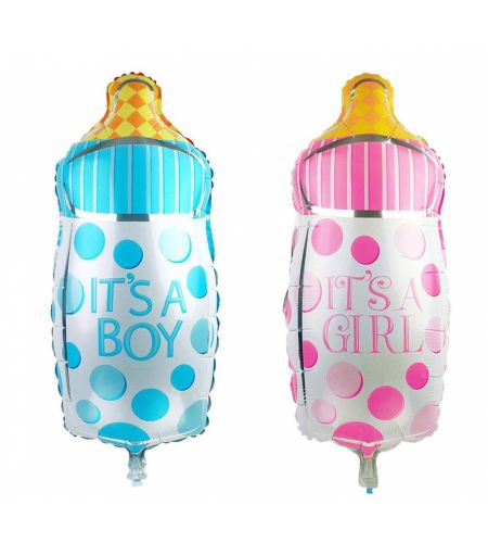 It's a Boy Bottle & It's a Girl Bottle Foil Balloon - Pack of 2