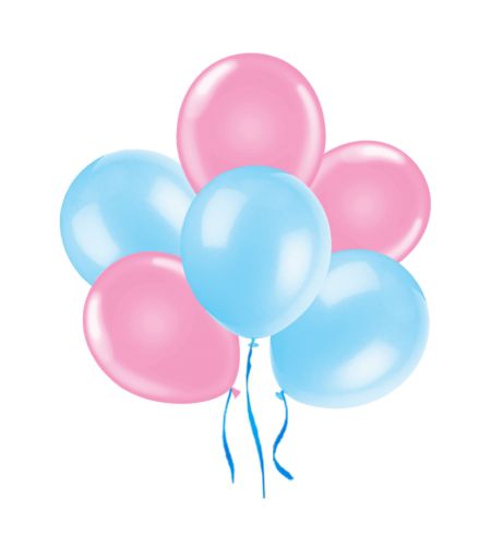 Latex Balloons With Light Blue - 50pc