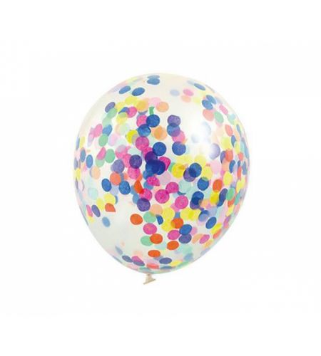 Multi Confetti Balloons - Pack Of 20 Pcs