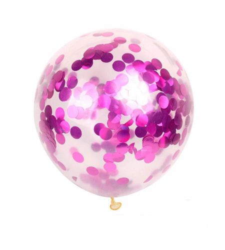 Pink Confetti Balloons - Pack Of 20 Pcs