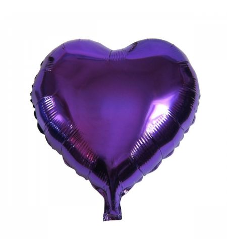 Purple Heart Foil Balloon - 16 Inches - Pack Of 5