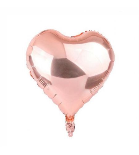 Rose Gold Heart Foil Balloon - 16 Inches - Pack of 5
