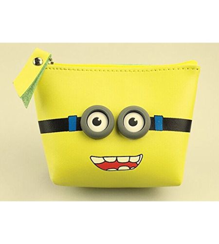 Silicon Eye Pouch - Pen & Pencil Pouch / Keys Pouch/ Toiletries Pouch/ Cosmetic Organizer / Travelling Kit (Minion)