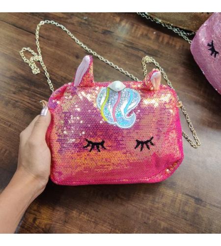 Unicorn Sequin Sling Bags for Girls