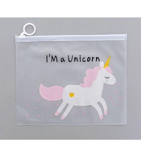 Unicorn Transparent Pouch - Pack Of 4